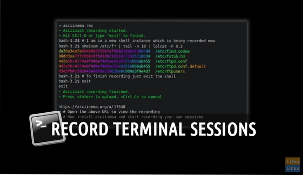 Terminal session